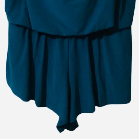 Aqua Green Romper, Women's Keyhole Blouson (5 Star) Style - Picture 2 of 11